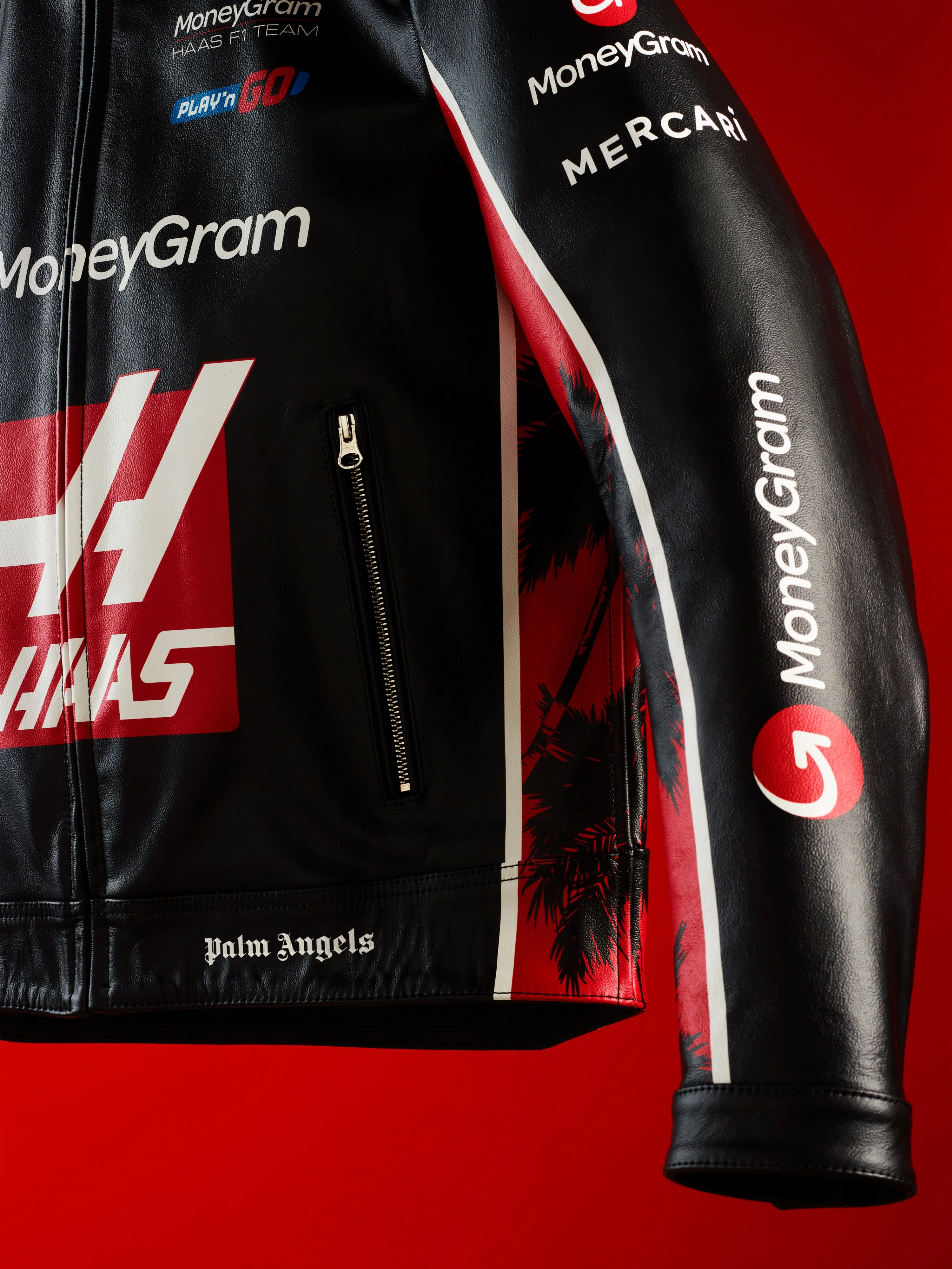 PALM ANGELS + ALPINESTARS X MONEYGRAM HAAS F1 TEAM JACKET - Image 3