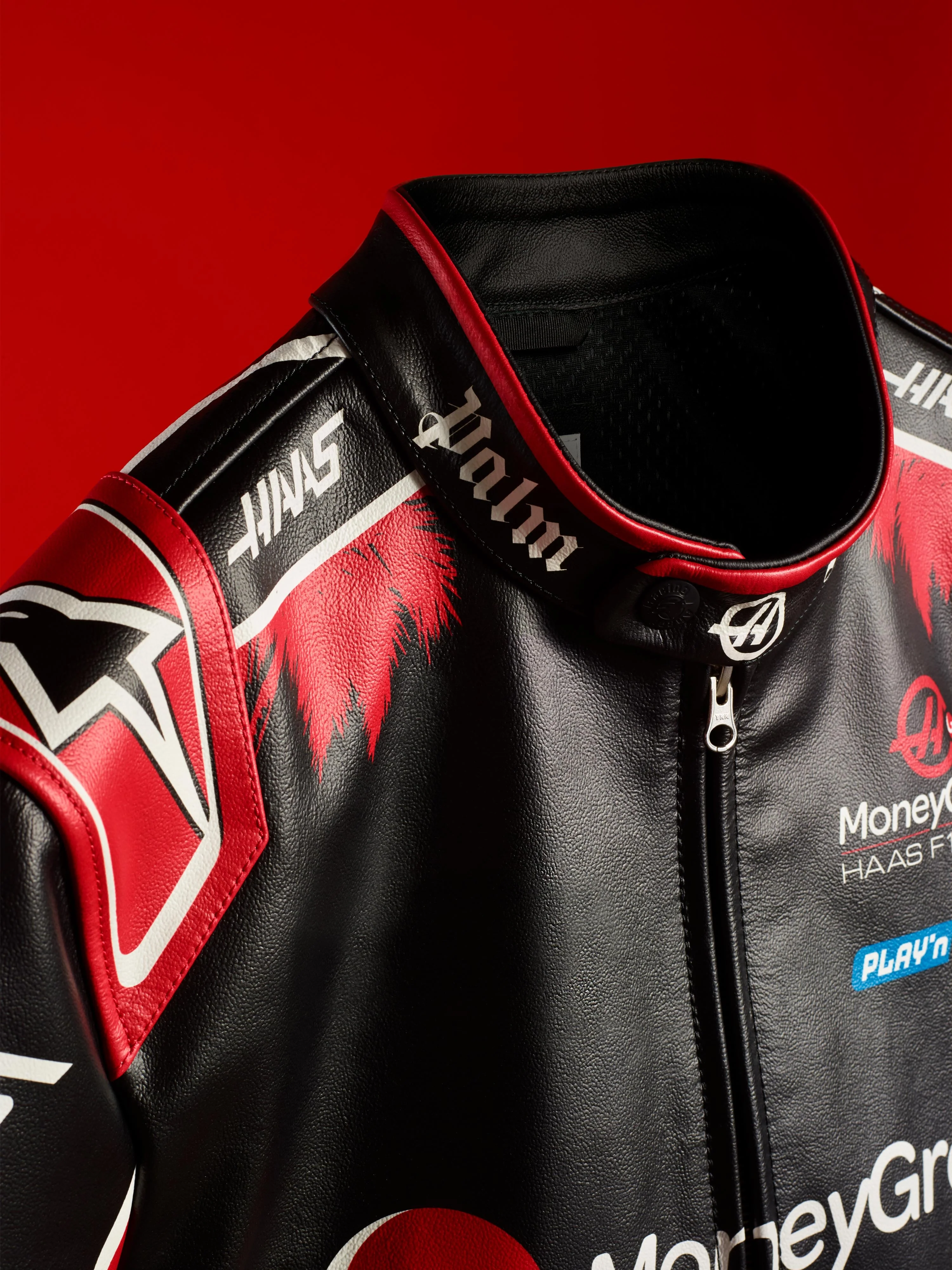 PALM ANGELS + ALPINESTARS X MONEYGRAM HAAS F1 TEAM JACKET - Image 4