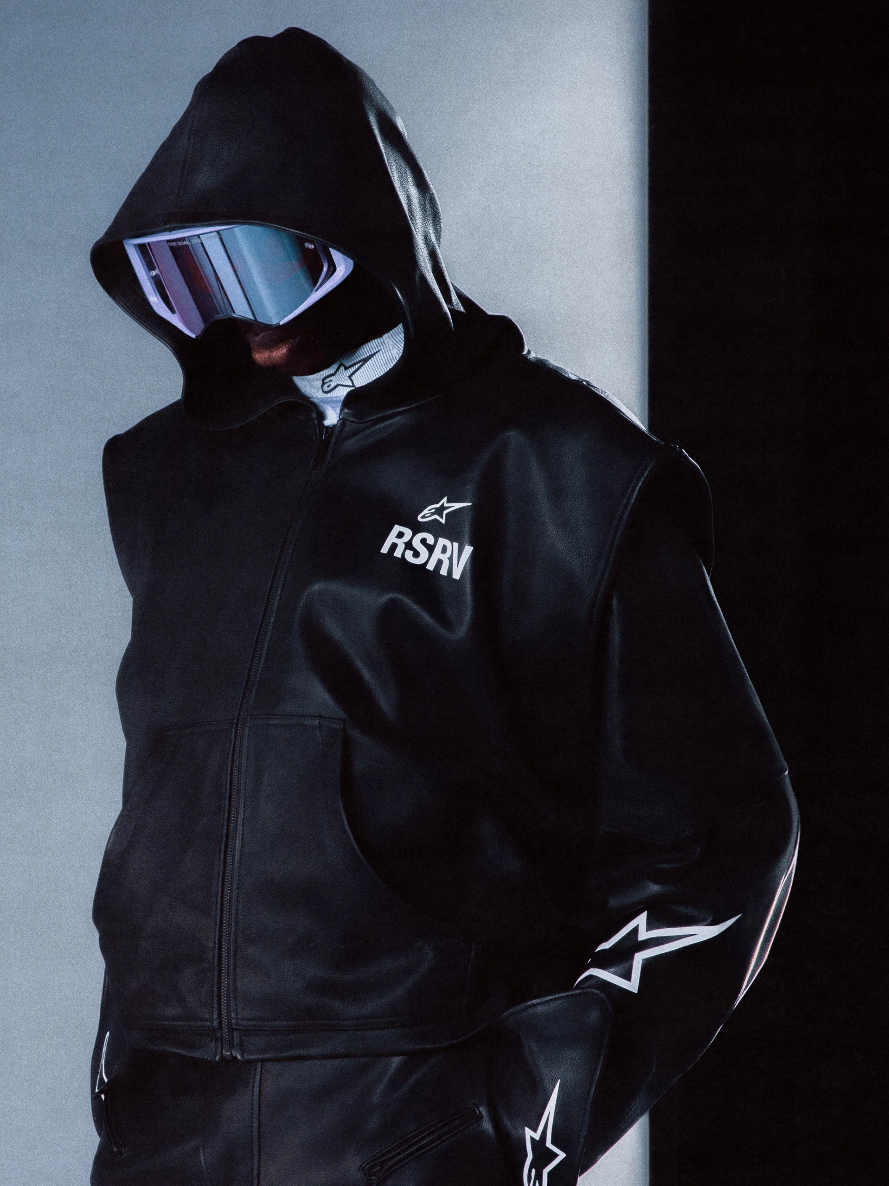 RSRV Axis Leather Hoodie