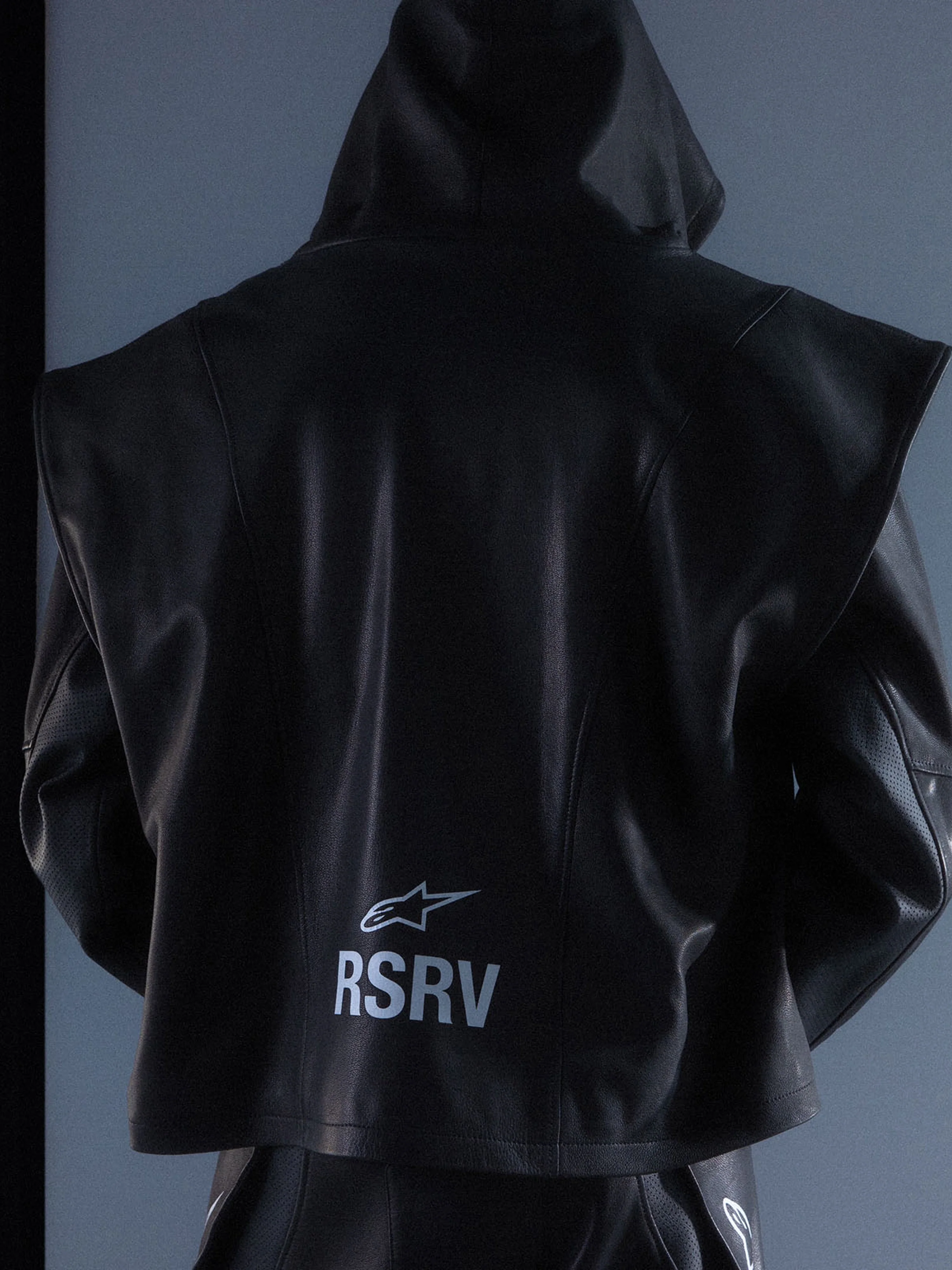 RSRV Axis Leather Hoodie - Image 3
