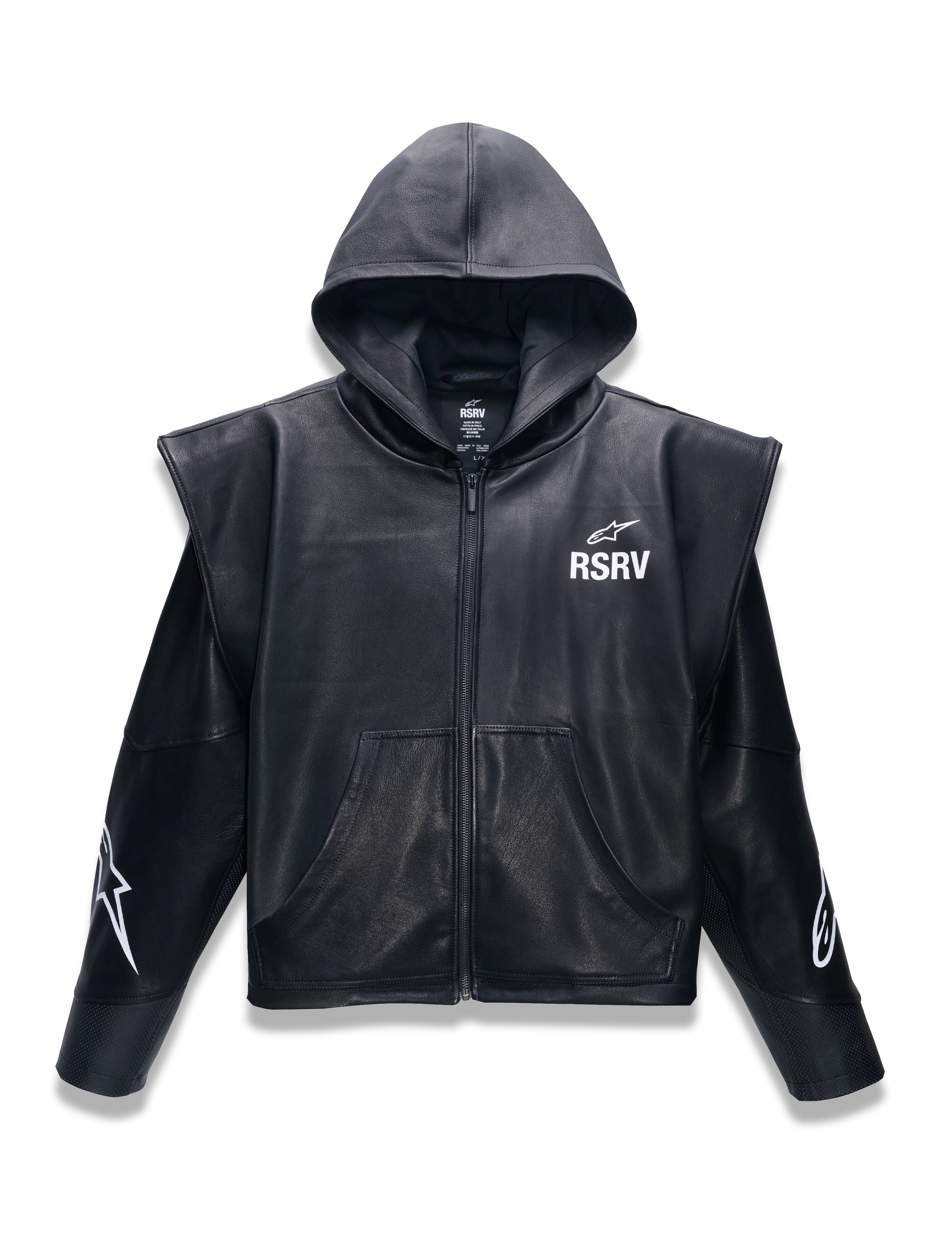 RSRV Axis Leather Hoodie - Image 4