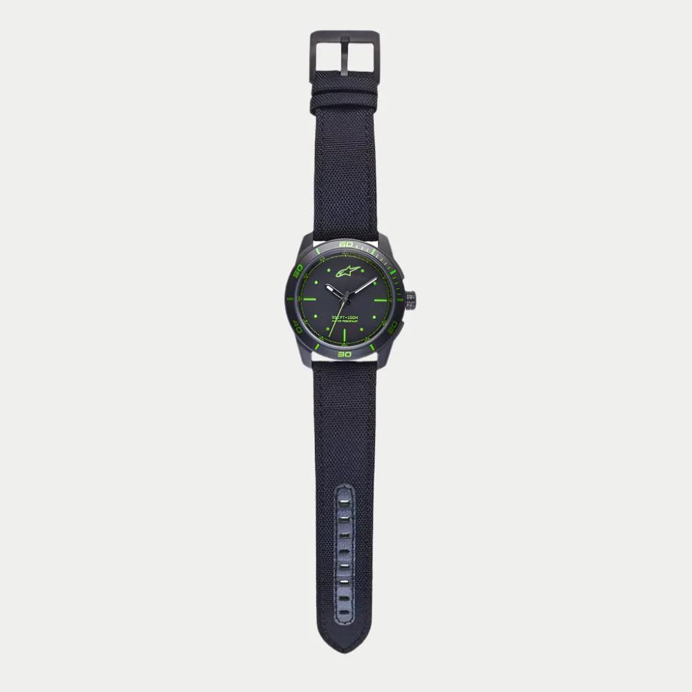 Tech Watch 3H Black-Black/Green - Image 2